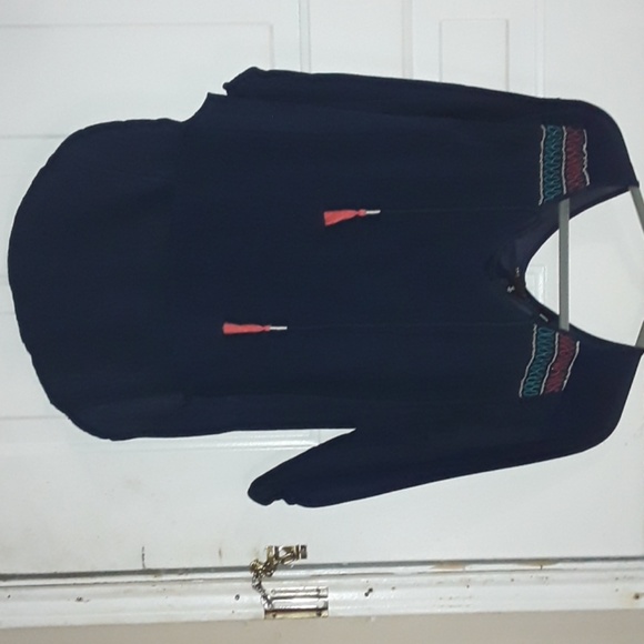 Women's MissMe hi-low 3/4 sleeve shirt - Picture 4 of 4